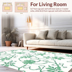 Vine Leaf Pattern With Green Accents Rug