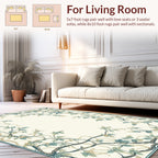 Vine And Blossom Patterned Area Rug