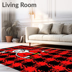 Classic Red Black Plaid Santa Rug