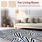 Bold Abstract Zebra Stripe Design Rug