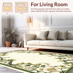 Ornate Floral Scroll Frame Design Rug