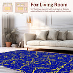 Flowing Yellow Abstract Linear Pattern Rug