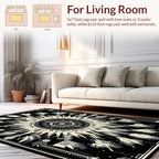 Abstract Sunburst Geometric Pattern Rug
