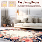 Romantic Floral Vine Pattern Rug
