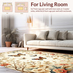Floral Butterfly Garden Pattern Rug