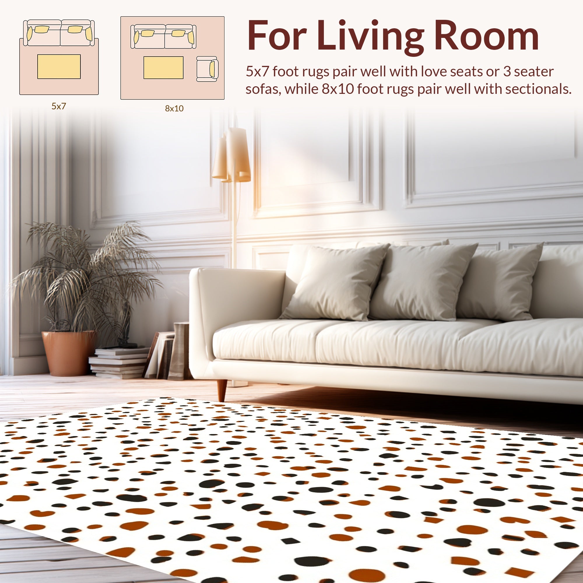 Ink Spots Abstract Pattern Rug