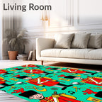 Red Soldier with Musical Instruments Rug
