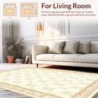 Delicate Floral Lattice Border Rug