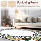 Art Nouveau Floral Vine Border Design Rug