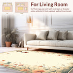Vintage Floral Butterfly Garden Rug