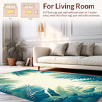 Tropical Palm Leaf Vintage Design Rug