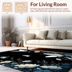 Night Garden Butterflies and Blooms Rug
