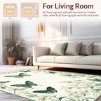 Elegant Green Butterfly Floral Garden Rug