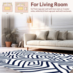 Naval Anchor Geometric Abstract Rug