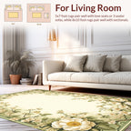 Elegant Vintage Botanical Floral Design Rug