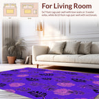 Exotic Floral Leaves Pattern Rug