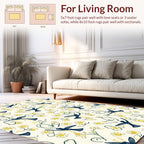 Birds And Daisies Floral Pattern Rug