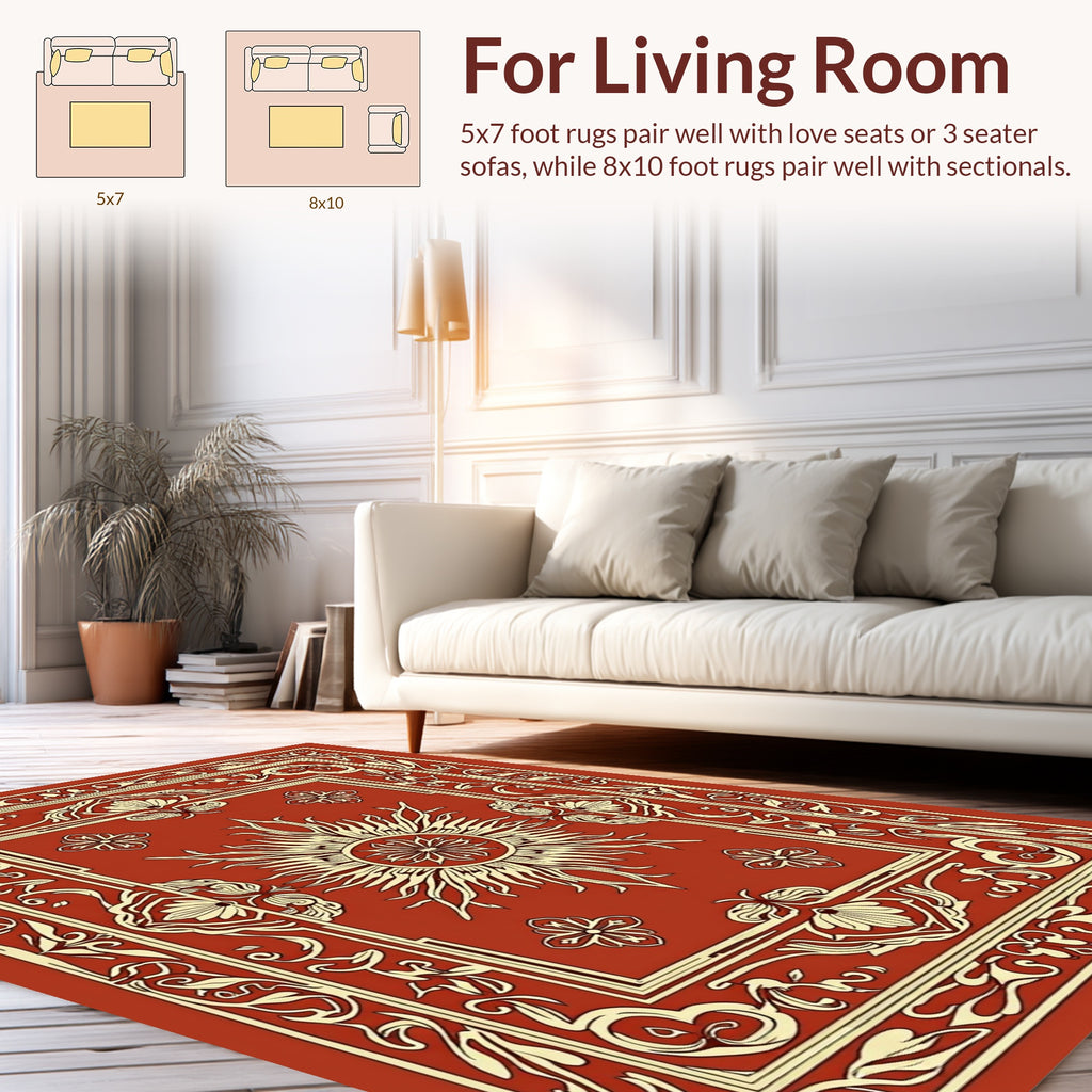 Sunburst Floral Classic Pattern Rug