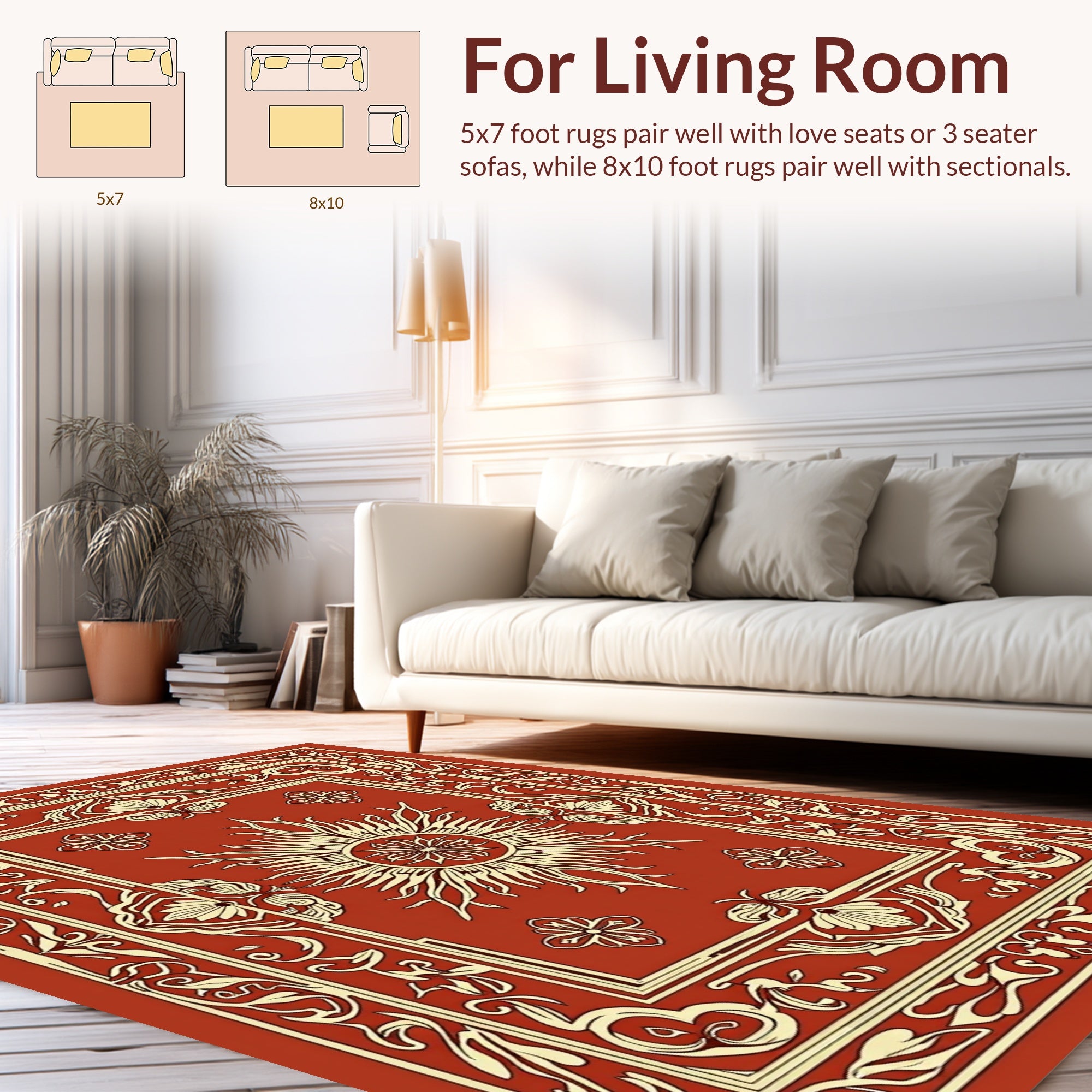 Sunburst Floral Classic Pattern Rug