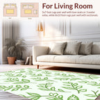 Leafy Branch Pattern With Greenery Accents Rug