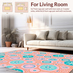 Whimsical Circles Vibrant Pattern Rug