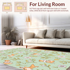 Whimsical Animal Floral Nature Pattern Rug