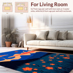 Vivid Floral Landscape Abstract Art Rug