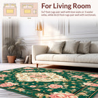 Elegant Floral Garden Motif Rug