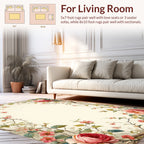 Vintage Rose Blossom Border Rug