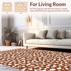 Brown Blotches Abstract Pattern Rug