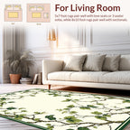 Vine With Green Leaves Pattern Rug
