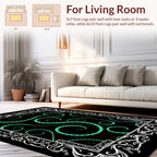 Art Nouveau Swirling Vine Pattern Rug