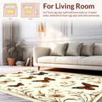 Nature Butterfly Patterned Design Rug