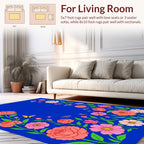 Floral Butterflies And Dragonflies Design Rug