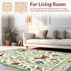 Floral Butterfly Garden Pattern Rug