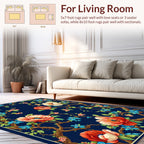 Vibrant Floral Branch Pattern Rug