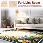 Floral Garden Border Design Rug
