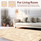Elegant Floral Outline Vintage Design Rug