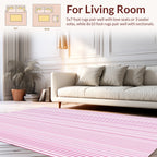 Fine Pink Line Pattern Rug