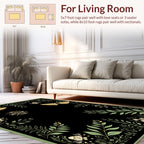 Golden Insect And Leafy Vine Design Rug