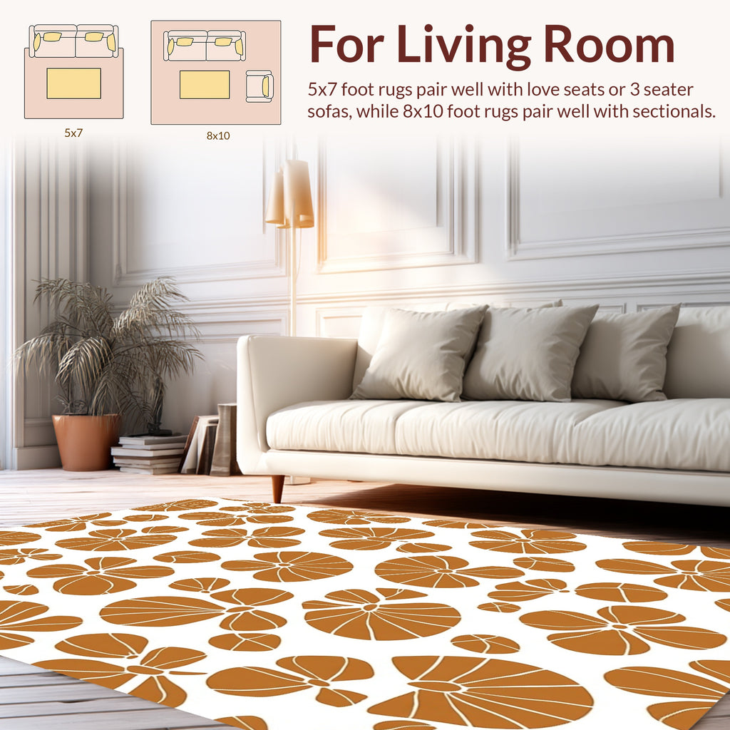 Abstract Floral Pattern Design Rug