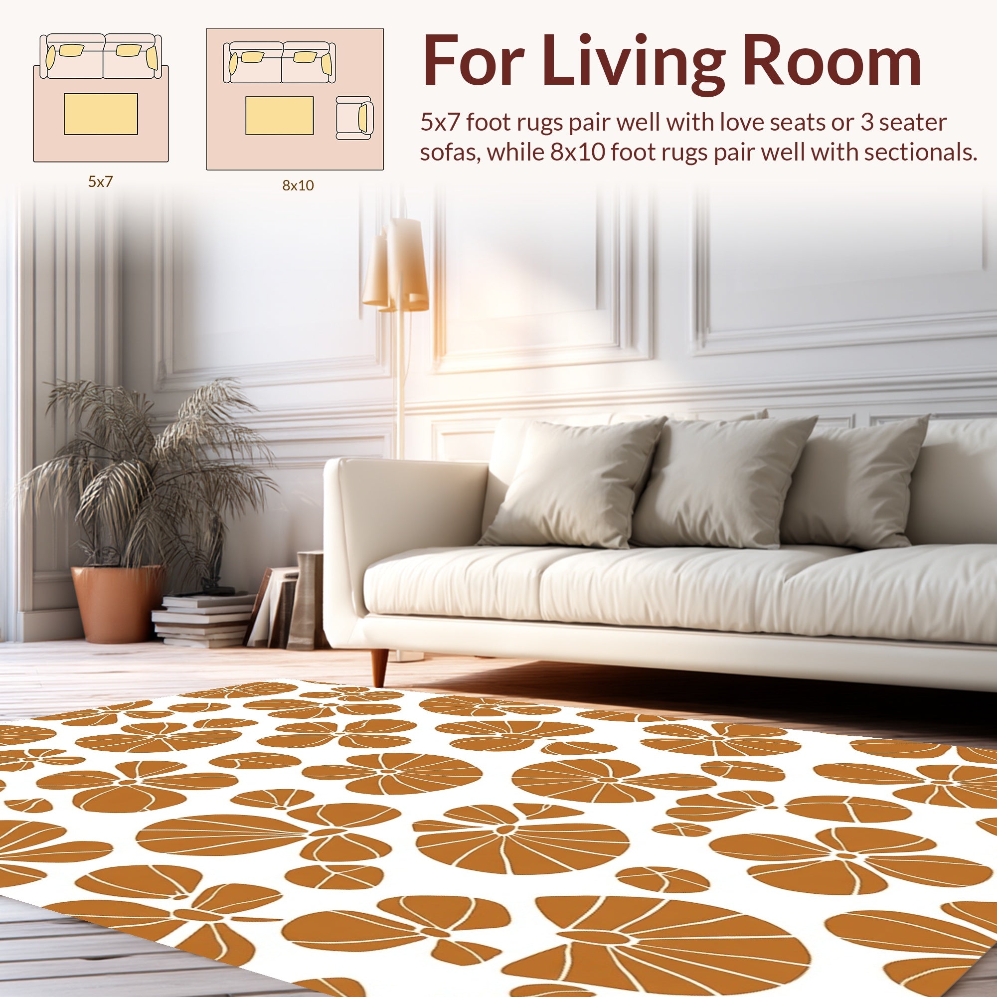 Abstract Floral Pattern Design Rug