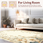 Vintage Floral Vine Detailed Pattern Rug