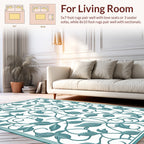 Green Vine And Leaf Pattern Rug