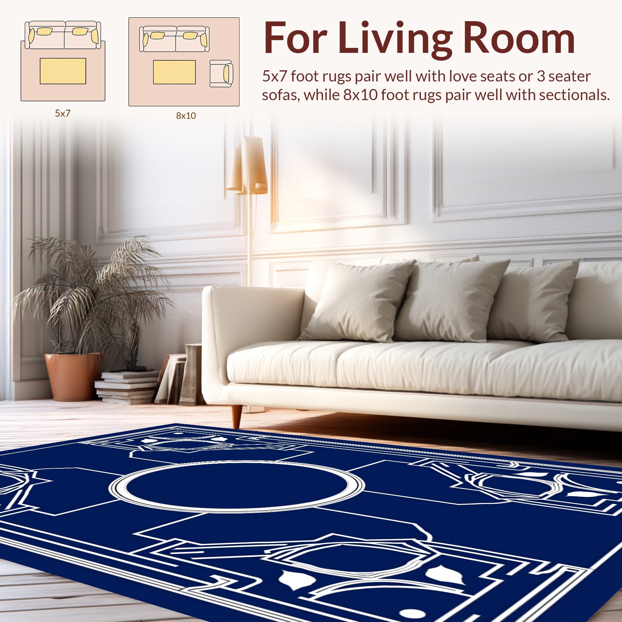 Art Deco Mirror Mandala Graphic Rug