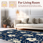 Art Nouveau Floral Damask Cream Design Rug