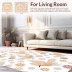 Flying Birds and Floral Meadow Rug