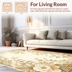 Vintage Floral Scroll Border Rug