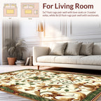 Ornate Floral Scrollwork Design Rug