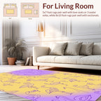 Whimsical Flamingo Sketch Pattern Rug